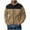 #H-Khaki, variant on George Men Fleece Jacket Full Zip Soft Warm Comfort Outdoor Casual Stylish Zip Pockets Color Block Tops,Gray,3XL