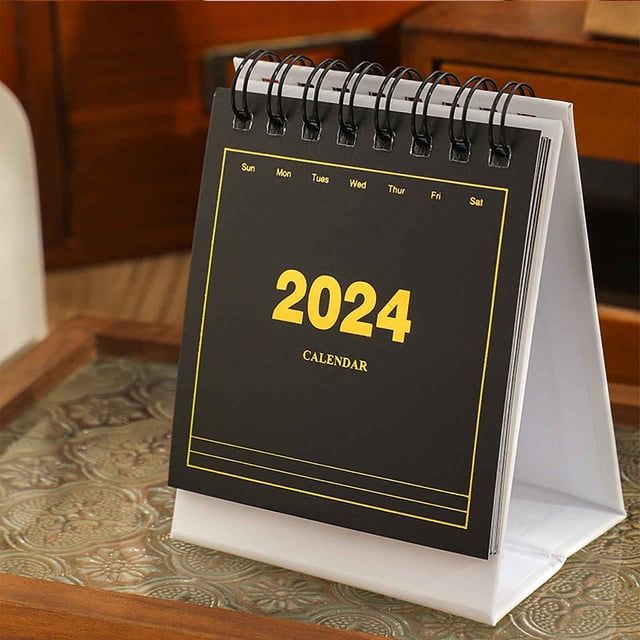 Calendar 2024 2024 Monthly Desk Calendar Countdown Suitable For School Office And Family English Mini Desk Calendar Office Desktop Decoration Portable Calendar on Clearance