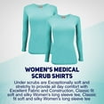 thumbnail image 2 of ACTIVE UNIFORMS Women's Under Scrub Tee Crew Neck Long Sleeve T-Shirt 2 - Pack (Aqua Blue, Small), 2 of 6