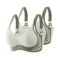 thumbnail image 2 of Yxbdin 2 Pack Plus Size Bras for Women Adjustable Strap Supportive Bra Seamless Wireless Bralettes for Large Breast L, 2 of 9