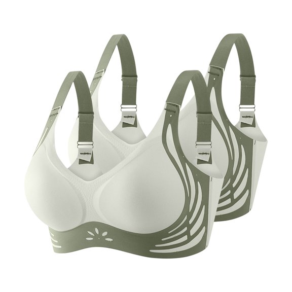 Abomasnow 2 Pack Push Up Bras for Women Seamless Wireless Bra 2026 Everyday Wear No Underwire Comfort Anti Sagging Bralettes