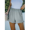 thumbnail image 2 of ABPHQTO Shorts de cintura alta con volantes y bolsillos para mujer, 2 of 5