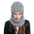 thumbnail image 4 of Viworld Women Winter Beanie Hat Scarf Set Thick Knitted Skull Cap Hats with Neck Warmer Set, 4 of 9