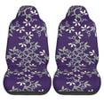 thumbnail image 2 of Easy to Install Car Universal Seat Cover, Blue-Purple Flowers Four Seasons Universal Front Seat Cover, 2-Piece, 2 of 8