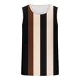 thumbnail image 4 of WRKEKC Gym Tank Tops for Men Stripe Print Stretch Rounded Neck Sleeveless Tee for Casual Summer Training, 4 of 4