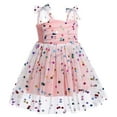 thumbnail image 3 of IBTOM CASTLE Toddler Baby Girls Boho Rainbow Tutu Floral Sequin Sleeveless Backless Ruffle Tulle Dress Princess Birthday Party Sundress 12-18 Months Pink Sequin Dots, 3 of 9