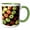 Green/White, variant on 3drose, Artistic Red and Green Apples Arranged in a Pattern, 11oz Two-tone Yellow Mug