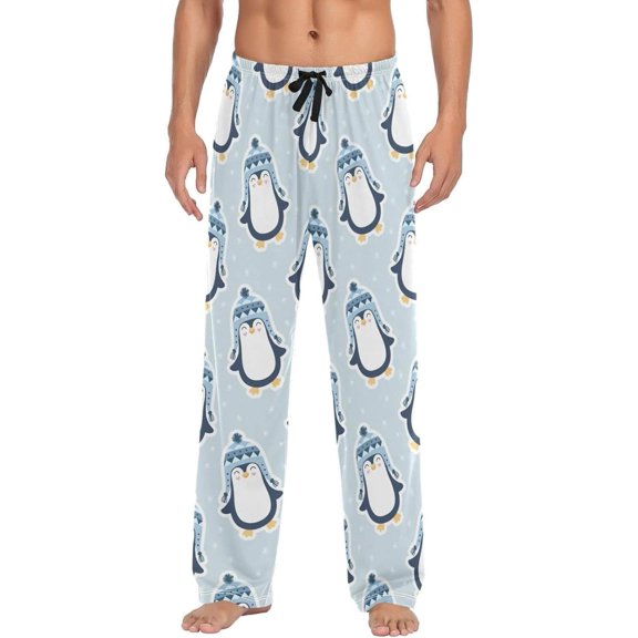 GZHJMY Penguin Pajama Pants for Men, Lounge Pants Lightweight Men Pajama Bottoms with Drawstring Pockets, Christmas New Year Birthday Gifts, Small