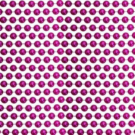 48" 12mm Round Pearl Hot Pink Mardi Gras Beads