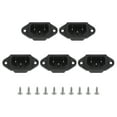 thumbnail image 1 of C14 Panel Mount Plug Adapter AC 250V 10A 3 Pins IEC Inlet Module Plug with Screws Power Connector Socket with Cover 5pcs, 1 of 5