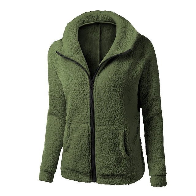 Puntoco Chaqueta De Mujer Suéter Pol De Color Sólido Abrigo Informal con Capucha De Manga Larga/Chaqueta Liquidación De Navidad Puntoco Puntoco-3357