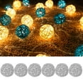 thumbnail image 2 of 6 uds bolas decorativas de ratán adornos boda Navidad fiesta de cumpleaños decoración (plata) Jadeshay moderno, 2 of 6
