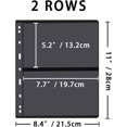 thumbnail image 4 of GHSDFBB Stamp Album Binder Stamp Protect Sleeve Album 10 Black PVC Inside Pages Stamp Pages, for Stamp Pages Collectors-2 Line, 4 of 7