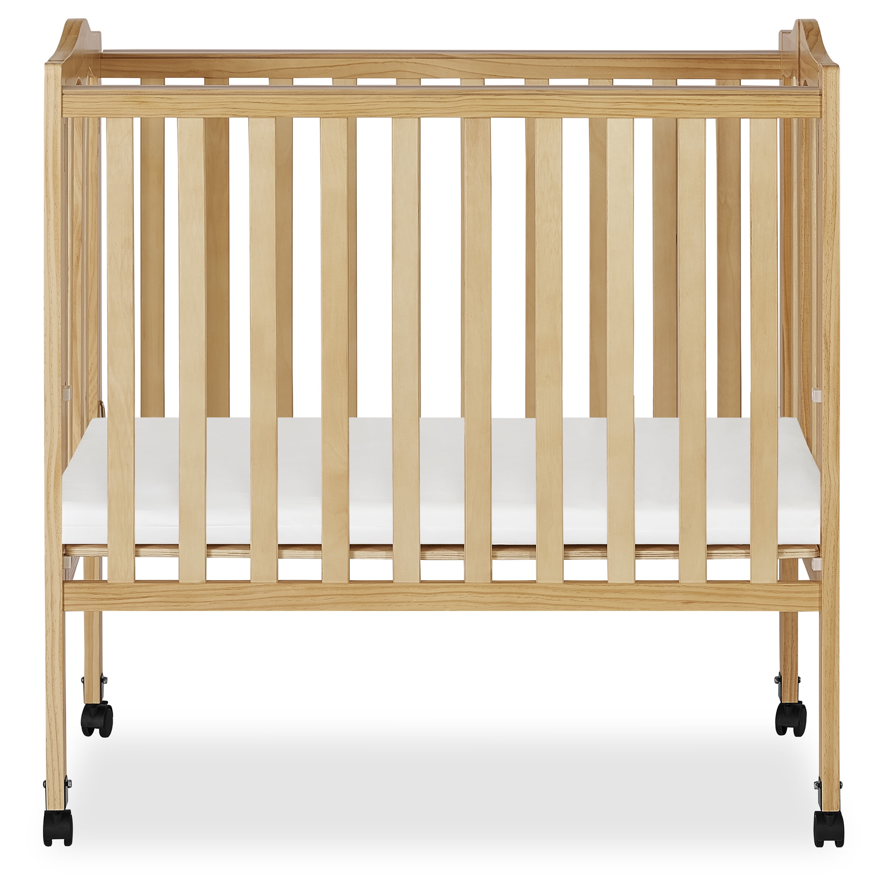 Dream On Me 2-in-1 Lightweight Folding Portable Crib, Natural