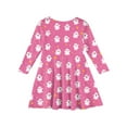 thumbnail image 4 of Abcomgle Halloween Dresses for Girls 10-12 Cute A-Line Long Sleeve T Shirt Dresses for Girls Spooky Boo Ghost Graphic Dresses for Girls Crewneck Fall Twirly Dress Outfits,4-5 Years, 4 of 5