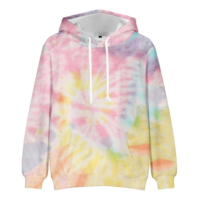Sudaderas con capucha para hombre, sudadera informal de moda con cuello redondo, patrón de teñido anudado, jersey con estampado 3D, Tops de manga larga Odeerbi ODB-2