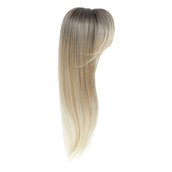 Yinguo Hair Toppers for Women, 360 3D Cover Hair Topper with Bang Hair Clip with Thinning Hair, 18 Inch Fluffy Toppers Hair Pieces for Women Clip in Bang, Clip in Bangs with Topper
