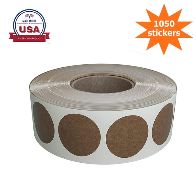 Krafts Sticker Labels Rolls for Color Coding 19mm - Round Circle Dots Writable Surface - 1050 Pack by Royal Green
