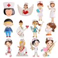 thumbnail image 2 of Broches de esmalte de dibujos animados, insignia médica de Hospital, alfileres de solapa, joyería de Metal, regalo para médico y enfermera, 2 of 4