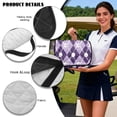 thumbnail image 6 of Xoenoiee Purple Golf Geometric Print Universal Golf Cart Seat Covers for EZGO TXT/RXV & Club Car DS/Precedent, Breathable Seat Towel Blanket/Seat Cushions with Non-Slip Backing, All-Season, 6 of 7