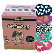 Ortopad® Bamboo Eye Patches for Girls, 50/Box (Medium Size), Ghosts(Glow-in-the-dark)/Owls Pack