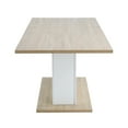 thumbnail image 3 of Geniqua Extendable Dining Table Island For 4-8P Beech Wood Top Wooden Oak White Stylish, 3 of 8