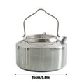 thumbnail image 3 of Portable Camping Kettle Stainless Steel - 5 Cup Outdoor Tea Kettle for Boiling Water, Fast Heating Stovetop & Campfire Pot with Locking Handle for Backpacking, Hiking, Travel, 3 of 6