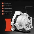 thumbnail image 6 of A-Premium Alternator Compatible with Chevrolet Tahoe, Blazer, C1500 C2500 Suburban & GMC Yukon, K1500 K2500 Suburban, 105Amp 12V Clockwise 6-Groove Pulley, Replace# 8165-7N-6G, 10463415, 10480084, 6 of 9