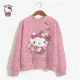 thumbnail image 2 of Camisa de HELLO KITTY para mujer, camisetas de manga larga teñidas a mano, sudaderas con capucha de otoño, sudaderas casuales holgadas, blusas, tops, 2 of 5