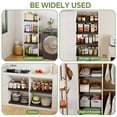 thumbnail image 5 of 6-Pack 24x12" Wire Rack Covers – Imitation Wood, Easy Install for Pantry, Kitchen & Closet(Black), 5 of 8