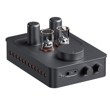Fosi Audio GR70 Tube Headphone Amp Preamp, Authentic Tube-Amplification with Vacuum 5654W*2 & 6AC7*2  Mini HiFi Preamplifier for Home Audio