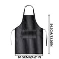 thumbnail image 3 of Tablier en Coton - Résistant à l'Huile, Design Rayé pour Cuisine, Demi-Tablier pour Hommes dans les Cafés et les Femmes, Sangle de Cou Réglable et Attaches à la Taille, en Coton, 3 of 6