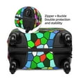 thumbnail image 4 of Easygdp Colorful Tie Dye Stained Glass Double-Sided Printed Elastic Suitcase Protective Cover,Invisible Zipper, Business Trip Luggage Cases,Washable And Resistant To Falling -Small, 4 of 9