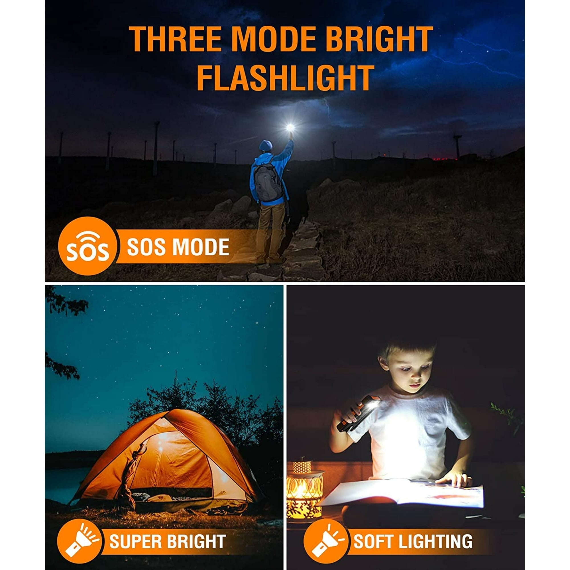 JIUMESS 26800mAh Solar Power Bank, USB Portable Solar Charger Compatible for iPhone, Android Phone