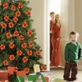 thumbnail image 5 of CHAO (Oro rojo) 10 clips para marco de flores de árbol de Navidad, flores artificiales de Navidad con purpurina, guirnalda de flores de árbol de Navidad con purpurina, guirnalda, decoración de árbol d, 5 of 5