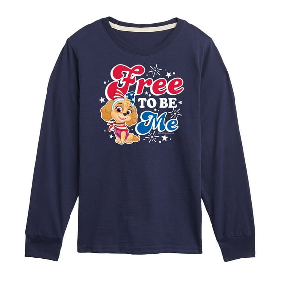 Paw Patrol - Americana - Free to be Me - Toddler & Youth Long Sleeve Graphic T-Shirt