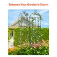 thumbnail image 5 of KFFKFF Outdoor Plant Support, 87 x 20 in, Set of 2, Weather-Resistant Metallic Garden Vine Trellis, Ideal for Climbing Roses and Cucumbers, Aesthetic Clematis Trellis for Yards and Gardens, 5 of 9