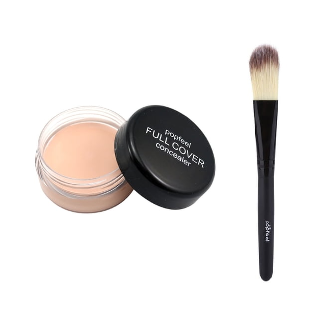 WREESH Conceale Dark Circles Isolation Concealer Cream 5 Colors With Foundation Brush