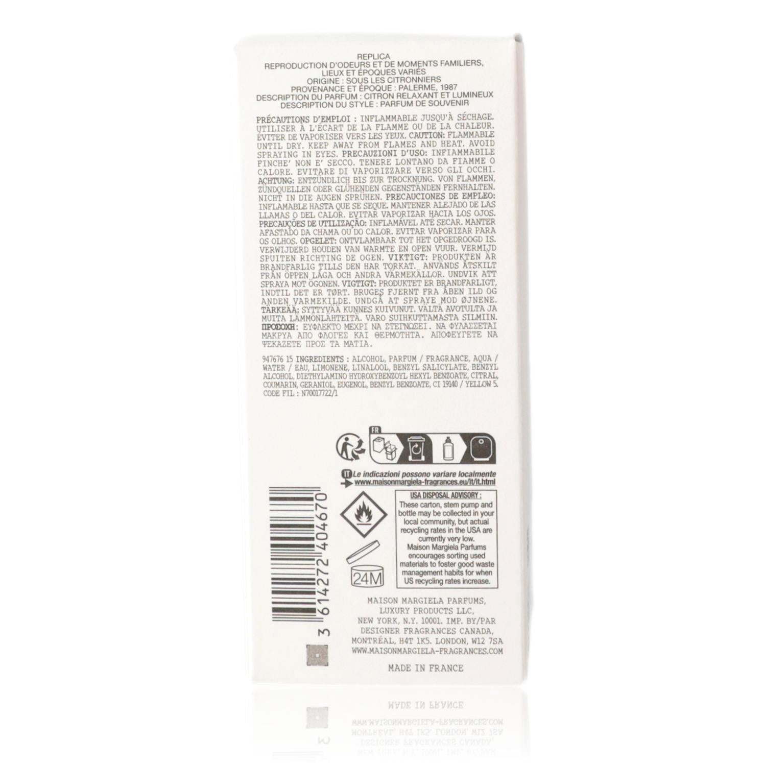 ($130 Value) Maison Margiela Replica Under The Lemon Trees Eau De Toilette, Perfume for Women, 3.4 Oz