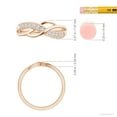 thumbnail image 6 of ANGARA Natural 0.19 Ct. Diamond Fashion Ring in 14K Rose Gold for Women (Ring Size: 3), 6 of 11