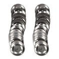 thumbnail image 3 of Graflsoa 50-Piece Stainless Steel Tambourine Jingles for Percussion Instruments - Durable, Corrosion-Resistant, Smooth-Edged Bell Rings for Hand Drums and Church Tambourines, 3 of 7