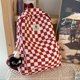 thumbnail image 1 of Mochila A Cuadros De Color Informal Simple Mochila De Tablero De Ajedrez De Gran Capacidad Mochila De Viaje, 1 of 4