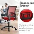 thumbnail image 6 of PayLessHere Ergonomic Office Chair, Lumbar Support, Swivel Rolling for Women(Red), 6 of 7