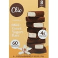 Clio Mini Vanilla Greek Yogurt Bar in Chocolatey Coating, 0.78 oz, 8 Ct