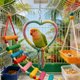 thumbnail image 4 of Palo Afilador de Garras para Loros – Poste de Piedra Arenisca con Percha para Pájaros, 4 of 6