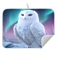 thumbnail image 5 of Ryvnso Snow Owl at Night Dish Drying Mat for Kitchen Countertop 16x18 Small Dish Pad Drainer Rack Dish Sink Mats, 5 of 7