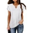 thumbnail image 1 of Lucakuins, camisetas de manga corta para mujer, blusa informal de moda de Color sólido, Tops holgados de verano, ropa de calle Lucakuins moda, 1 of 5