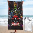 thumbnail image 1 of Toallas de playa Ninjago, toallas de baño absorbentes, ligeras y de secado rápido, toalla de baño de microfibra ultra suave para viajes, playa, gimnasio, camping, yoga, picnics, piscina, 27,5 x 55, 1 of 8
