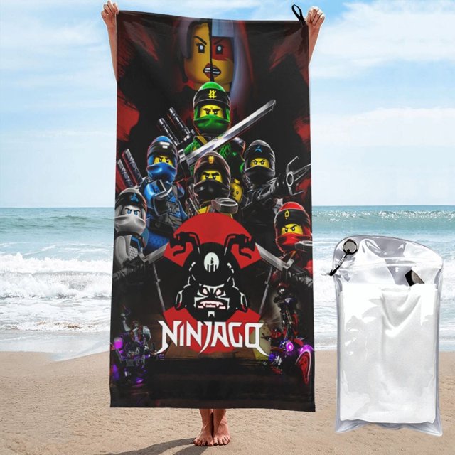 Toallas de playa Ninjago, toallas de baño absorbentes, ligeras y de secado rápido, toalla de baño de microfibra ultra suave para viajes, playa, gimnasio, camping, yoga, picnics, piscina, 27,5 x 55