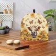 thumbnail image 3 of ZUXONGSY Sunflower Cow Tea Cozy for Teapot Tea Insulated Cosy with Hanging Loop Anti-Dust Polyester Canvas Teapot Cover Decorative Teapot Cover for Hotel Restaurant Tea Party, 3 of 7